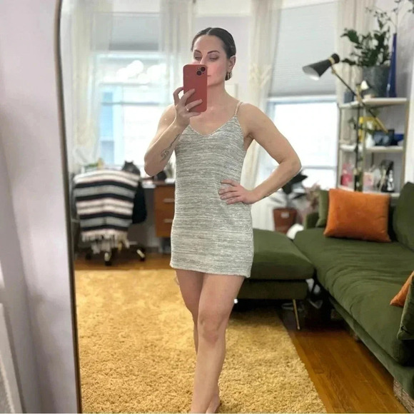 Forever 21 Grey Tunic Mini Sweater Dress - Picture 1 of 8